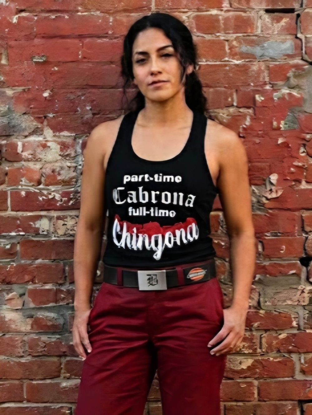 Black Graphic Tank Top Cabrona Chingona